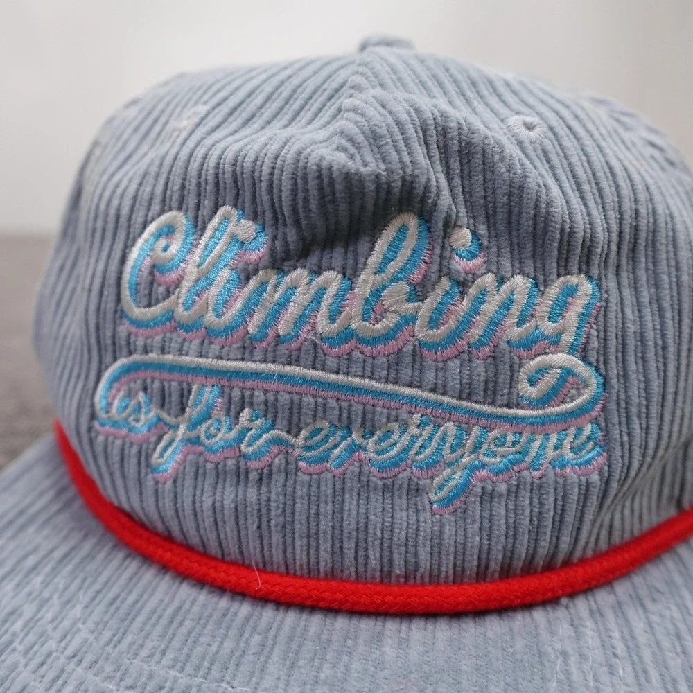 YOU KNOW. Hat Cap Snap Back Mens One Size Blue Corduroy Climbing Ascent Studio